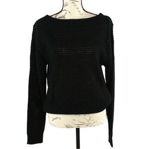 Ambiance Black Knit Criss Cross Back Sweater